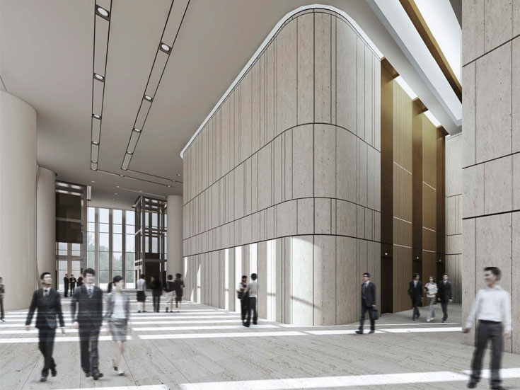 上海綠地廣場大廈寫字樓大廳設(shè)計-第3張圖片-上海古都建筑設(shè)計集團 上海綠地廣場大廈寫字樓大廳設(shè)計-第3張圖片-上海古都建筑設(shè)計集團