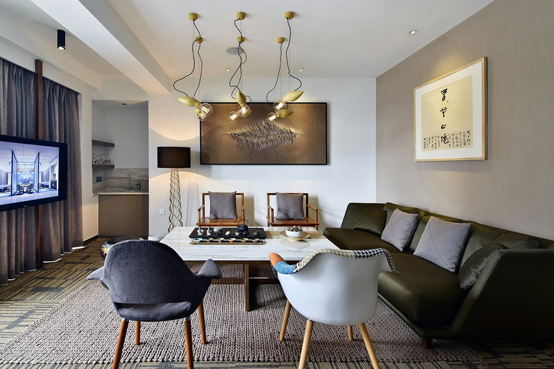 新中式風格總經(jīng)理辦公室設計裝修圖-第2張圖片-上海古都建筑設計集團 新中式風格總經(jīng)理辦公室設計裝修圖-第2張圖片-上海古都建筑設計集團