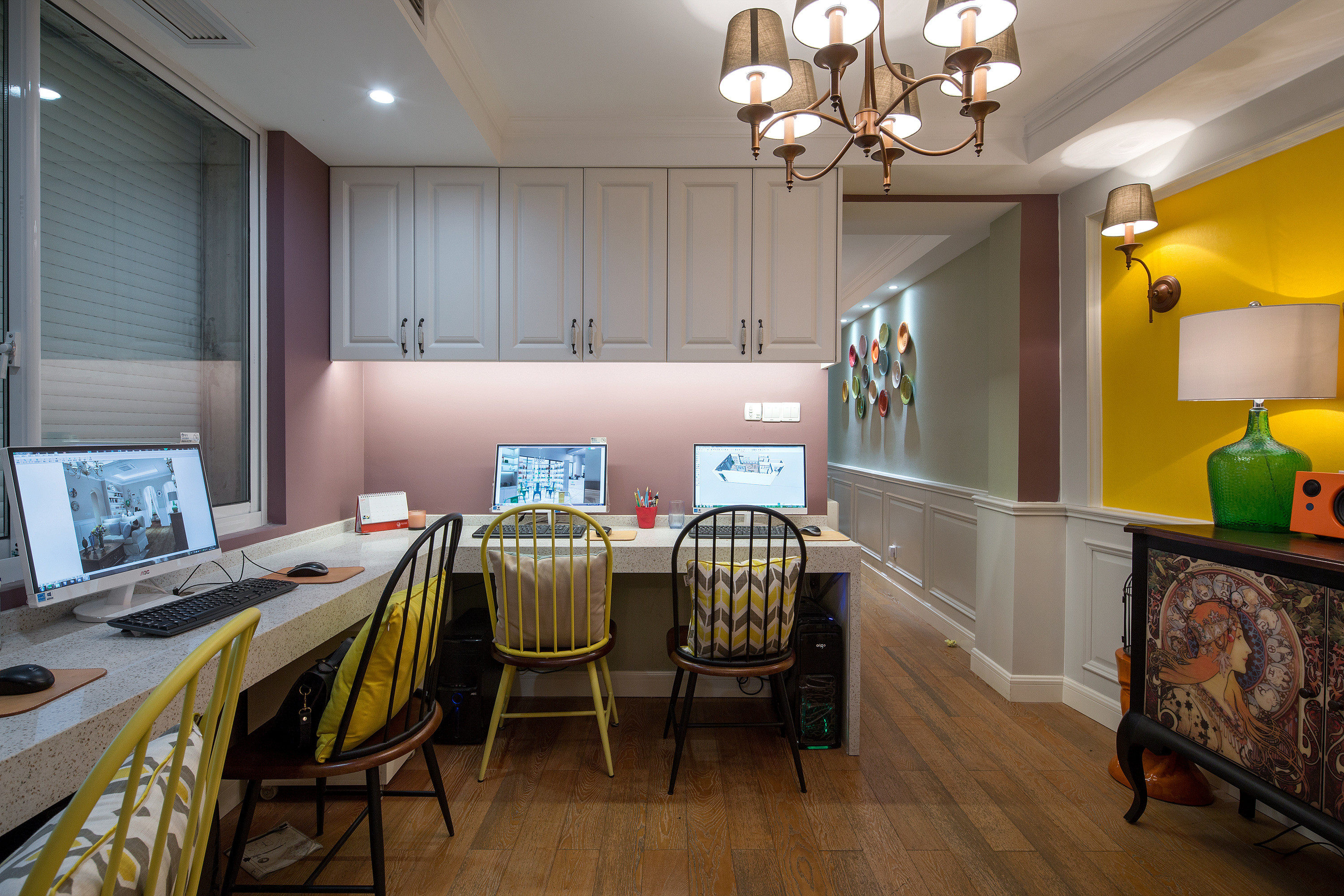 徐匯區(qū)120平辦公室裝修美式風(fēng)格設(shè)計-第5張圖片-上海古都建筑設(shè)計集團(tuán)