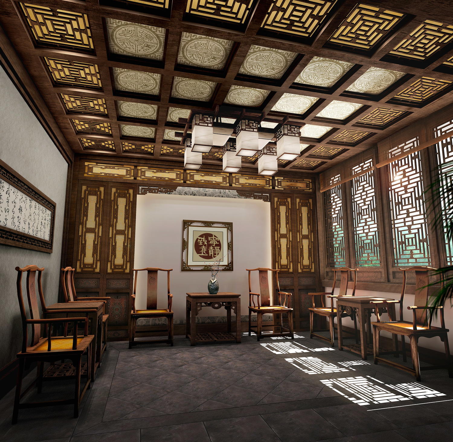 徐匯區(qū)180平辦公室裝修四合院風(fēng)格設(shè)計-第4張圖片-上海古都建筑設(shè)計集團(tuán) 徐匯區(qū)180平辦公室裝修四合院風(fēng)格設(shè)計-第4張圖片-上海古都建筑設(shè)計集團(tuán)