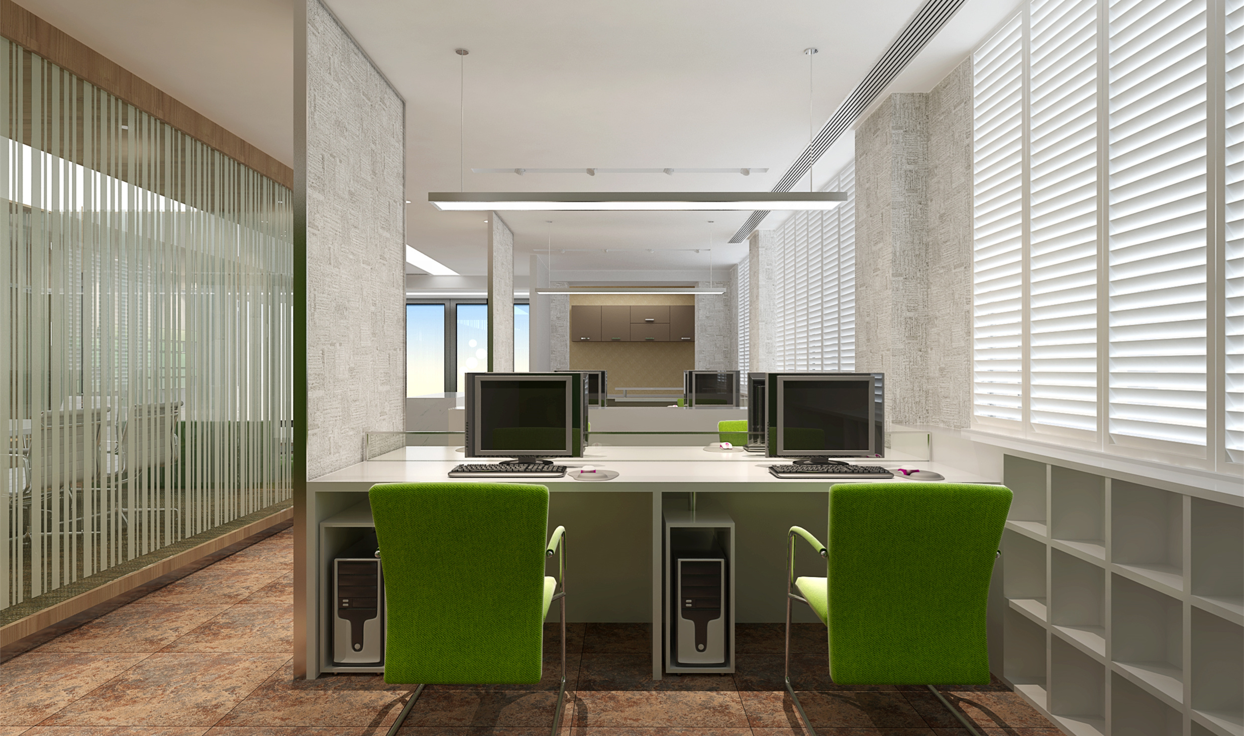 日式150平小型清新辦公室裝修設計-第4張圖片-上海古都建筑設計集團