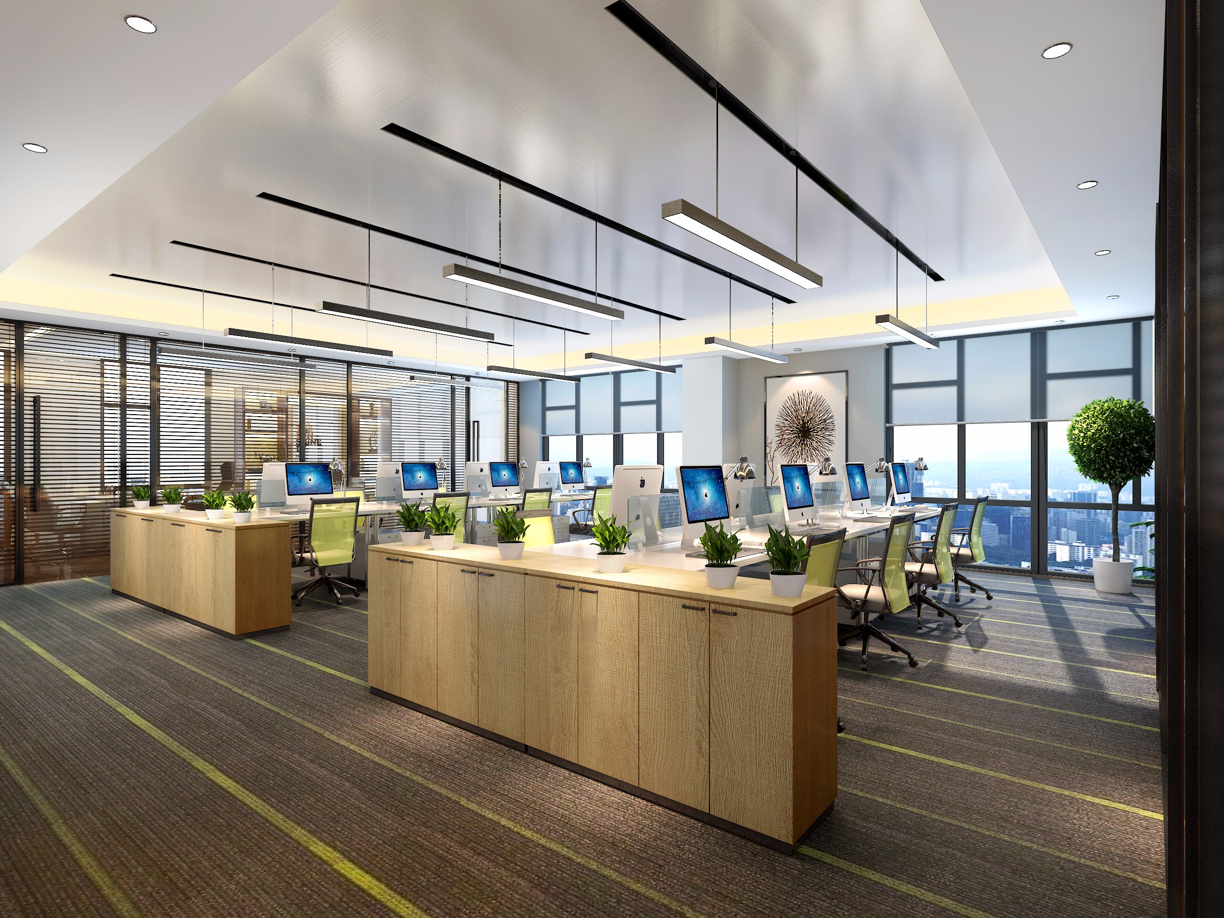 地產(chǎn)開發(fā)公司辦公室裝修設計-第3張圖片-上海古都建筑設計集團