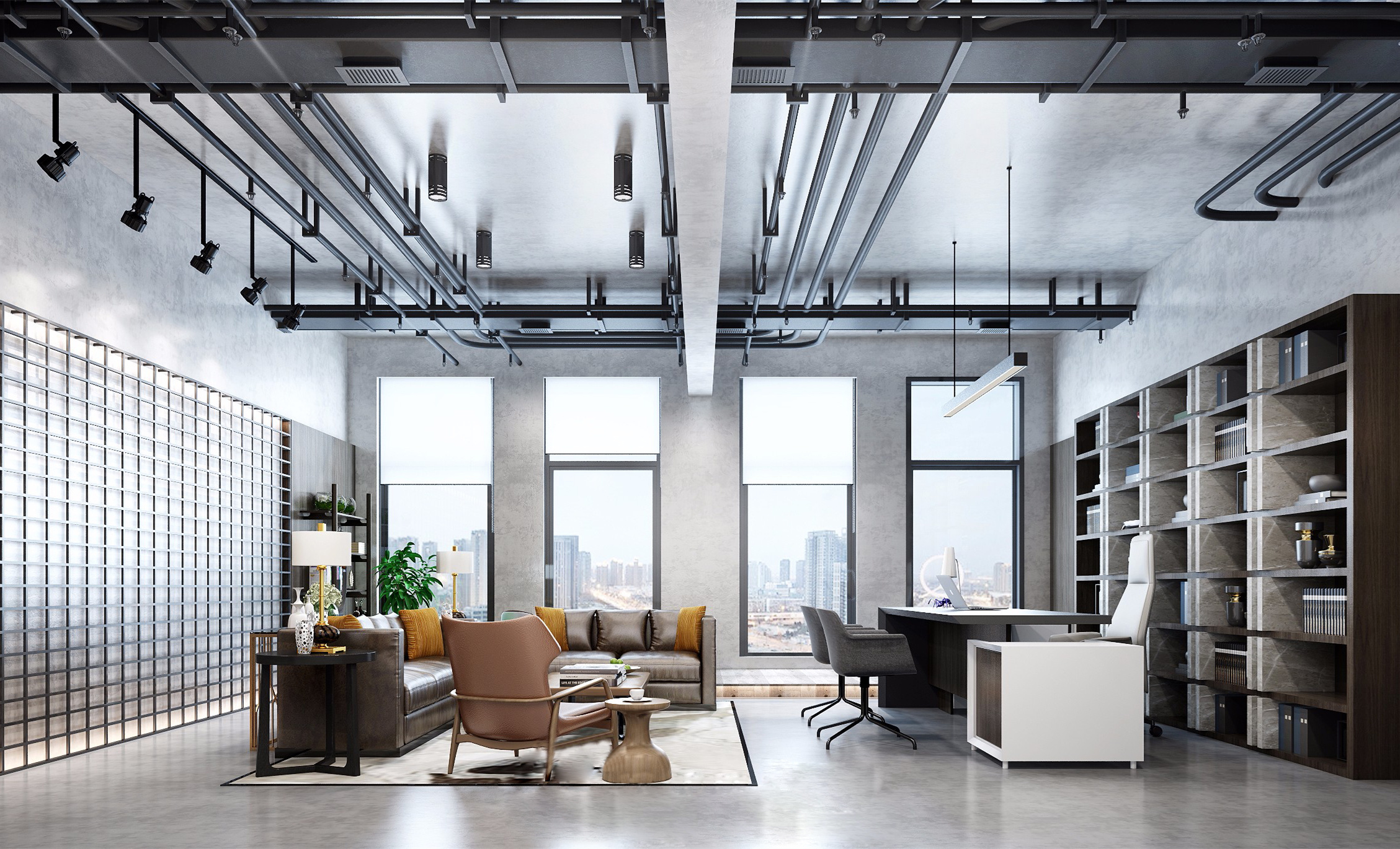 長寧區(qū)工業(yè)風(fēng)辦公室裝修設(shè)計(jì)-第2張圖片-上海古都建筑設(shè)計(jì)集團(tuán) 長寧區(qū)工業(yè)風(fēng)辦公室裝修設(shè)計(jì)-第2張圖片-上海古都建筑設(shè)計(jì)集團(tuán)