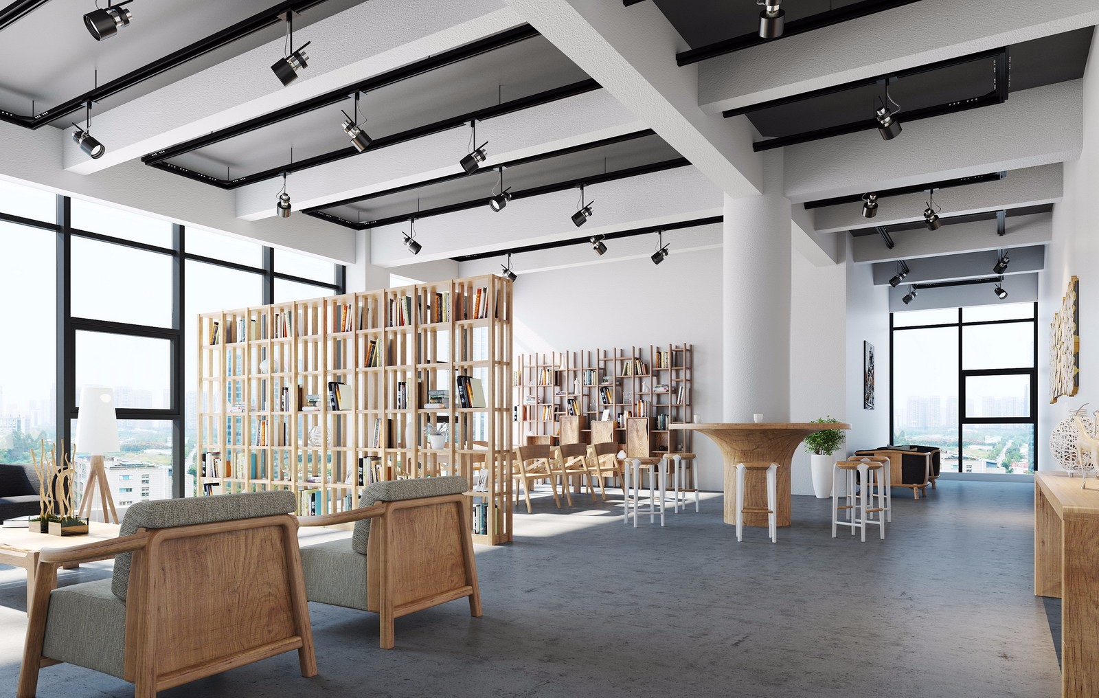 簡(jiǎn)約開朗木質(zhì)辦公室裝修-第1張圖片-上海古都建筑設(shè)計(jì)集團(tuán)