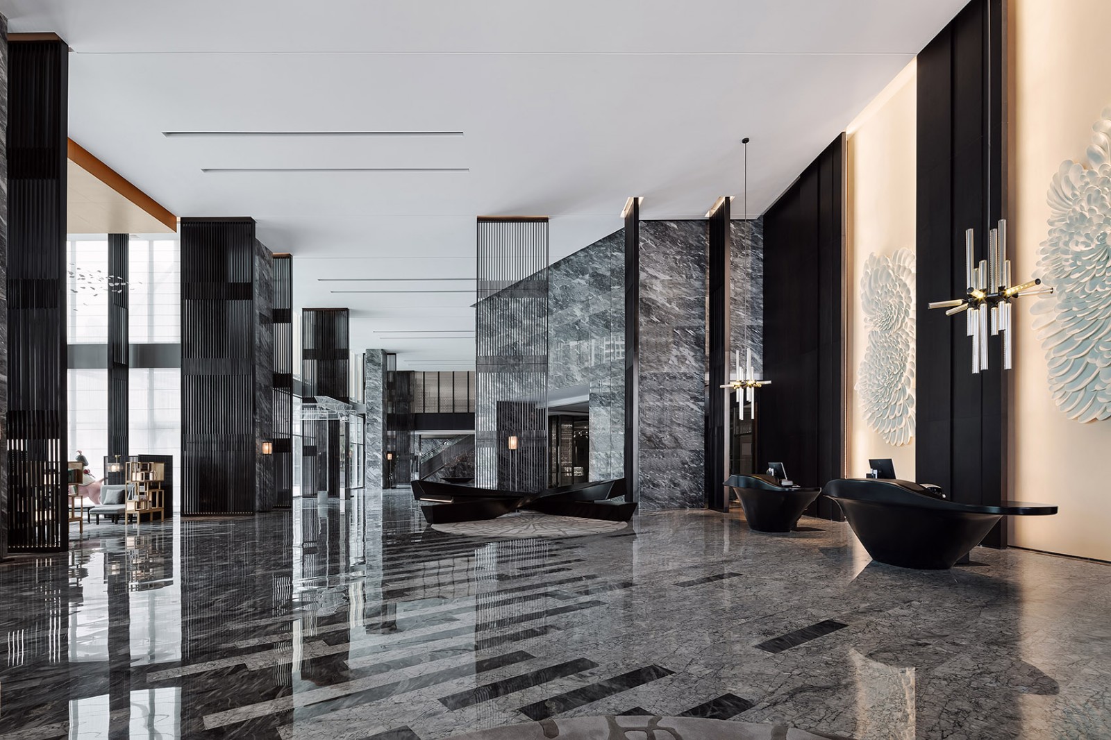 古典奢華風(fēng)格辦公樓大廳裝修設(shè)計-第3張圖片-上海古都建筑設(shè)計集團