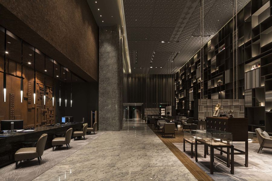 古典奢華風(fēng)格辦公樓大廳裝修設(shè)計-第2張圖片-上海古都建筑設(shè)計集團